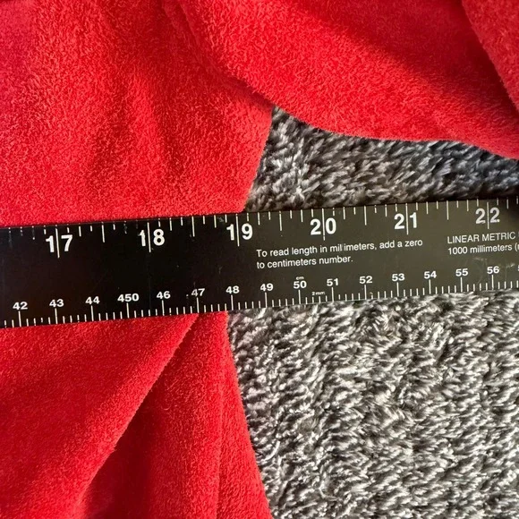 Vtg St. Johns Bay Womens Red Genuine Suede Leather Jacket Petite Medium - Picture 8 of 14